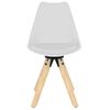 vidaXL Eetkamerstoelen draaibaar 4 st PP wit