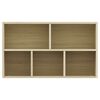 vidaXL Boekenkast/dressoir 50x25x80 cm bewerkt hout sonoma eikenkleur