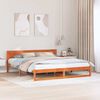 vidaXL Bedframe Wasbruin 200 x 200 cm Massief grenenhout
