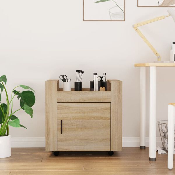 vidaXL Bureaukastje 60x45x60 cm bewerkt hout sonama eikenkleurig