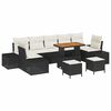 vidaXL Tuinbankenset 10 st Zwart poly rattan