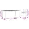 vidaXL Tuin eettafelset 9 pcs Bruin Massief Acaciahout