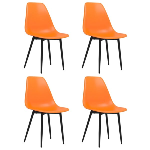 vidaXL Eetkamerstoelen 4 st PP oranje