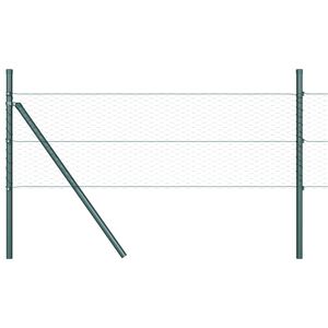 vidaXL zeshoekig gaashek met grondbevestiging 100 x 0,6 m Groen Mesh