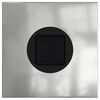 vidaXL Solar LED Pad Licht 2 pcs Zilver Gegalvaniseerd staal