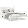 vidaXL Bedframe extra lang zonder matras massief hout wit 160x210 cm