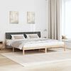 vidaXL Bedframe Bruin en donkergrijs 200 x 200 cm Massief grenenhout
