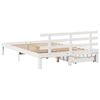 vidaXL Bedframe met lades massief grenenhout wit 135x190 cm