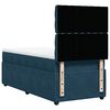 vidaXL Boxspring met matras fluweel donkerblauw 100x200 cm