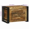 vidaXL Opbergbox Bruin en zwart 60 x 40 x 41 cm Massief Mango Hout