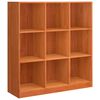 vidaXL Boekenkast Wasbruin 104 x 33 x 110 cm Massief grenenhout