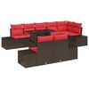 vidaXL Tuin Sofa Set 9 st Bruin poly rattan