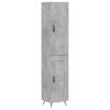 vidaXL Hoge kast 34,5x34x180 cm bewerkt hout betongrijs