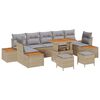vidaXL Tuinbankenset 10 st 9-Aantal zitplaatsen Beige Poly riet