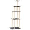 vidaXL Kattenmeubel met sisal krabpalen 183 cm donkergrijs