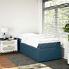 vidaXL Boxspring met matras fluweel donkerblauw 90x200 cm