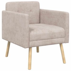 vidaXL Accentstoel Beige Chenille Stof