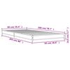 vidaXL Bedframe bewerkt hout en metaal bruin eikenkleurig 90x200 cm