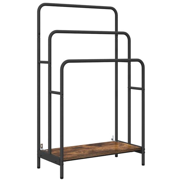 vidaXL Kledingrek Gerookt eiken 60 x 30 x 100,5 cm Bewerkt hout