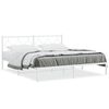 vidaXL Bedframe met hoofdbord metaal wit 183x213 cm