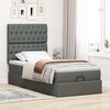 vidaXL Ottoman bed met matras 80x200cm stof donkergrijs