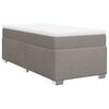 vidaXL Boxspring met matras stof taupe 90x190 cm