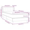 vidaXL Boxspring met matras fluweel roze 80x210 cm