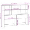 vidaXL Hoofdbord met opbergruimte 150 cm massief grenenhout