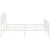 vidaXL Bedframe met hoofd- en voeteneinde metaal wit 193x203 cm