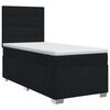 vidaXL Boxspringbed met matras met hoofdeinde Zwart 90 x 200 cm Stof