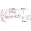vidaXL 4-delige Loungeset met kussens massief grenenhout