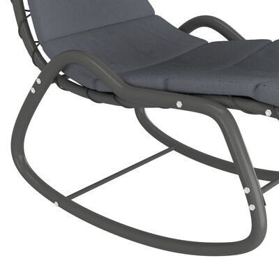 vidaXL Tuinschommelstoel 160x80x195 cm stof grijs