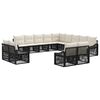 vidaXL Tuinbankenset 13 st Zwart poly rattan