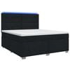 vidaXL Boxspringbed met matras met hoofdeinde Zwart 140 x 200 cm Stof