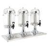 vidaXL Drievoudige sapdispenser roestvrij staal 3x8 L
