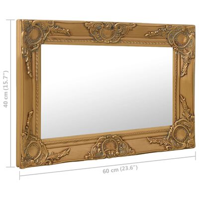 vidaXL Wandspiegel barok stijl 60x40 cm goudkleurig