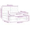 vidaXL Boxspring bed met matras met hoofdeinde Blauw 200 x 200 cm Stof