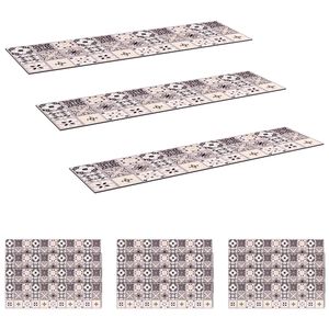 vidaXL Trapmatten 15 st 76 x 20 cm Grijs en zwart Polyester