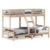 vidaXL Stapelbed massief grenenhout 80x200/120x200 cm