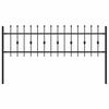 vidaXL Spike Fence ASTEN 200 x 110 cm Gepoedercoat staal Zwart