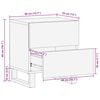 vidaXL Nachtkastje 2 pcs Bruin 40 x 33 x 46 cm Massief Mango Hout