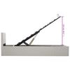 vidaXL Bedframe met opbergruimte hydraulisch kunstleer wit 90x200 cm