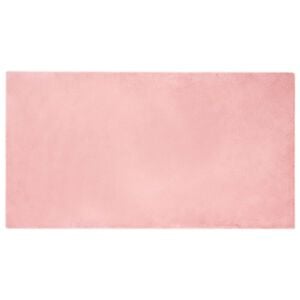 vidaXL Nep Konijnenbont Tapijt Olite Roze 60 x 110 cm Polyester