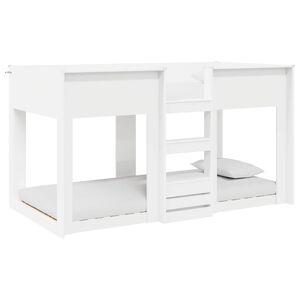 vidaXL Bunk Bed voor Kinderen Wit 80 x 200 cm Bewerkt hout