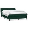 vidaXL Boxspring met matras fluweel donkergroen 160x220 cm