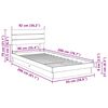 vidaXL Bedframe hoofdeinde zonder matras 90x200 cm massief hout eiken