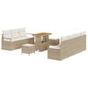vidaXL Tuin Sofa Set 10 st 9-Aantal zitplaatsen Beige en Cr&egrave;me