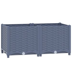vidaXL Plantenbak verhoogd 80x40x38 cm polypropyleen