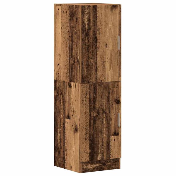 vidaXL Keukenkast 38x41,5x131,5 cm bewerkt hout oud houtkleurig