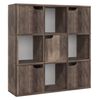 vidaXL Boekenkast 88,5x27,5x88 cm bewerkt hout gerookt eiken